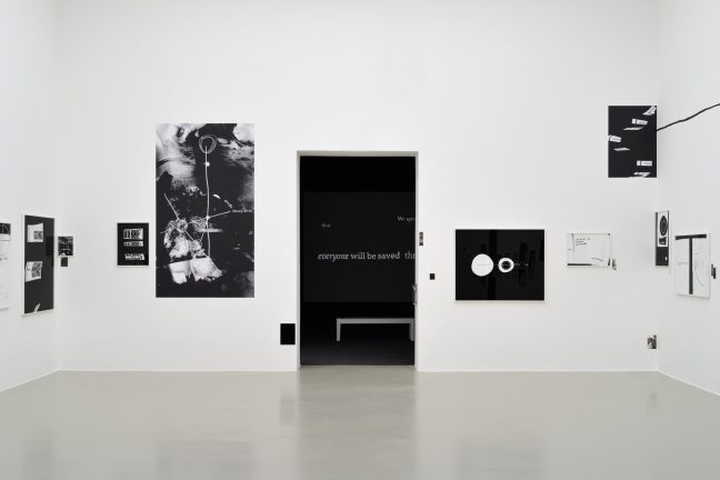 <p>Kameelah Janan Rasheed (b. 1985, East Palo Alto, CA, lives and works in Brooklyn, NY), <em>i am not done yet</em>, 2022. Solo at Kunstverein Hannover (Hannover, DE) Archival Inkjet Prints, Vellum, Xerox Paper, Acetate, Plexiglass, Acrylic, Watercolor, India Ink and Oil Stick Painting, Video. Courtesy of the Artist and NOME Gallery, Berlin. Photo: Raimund Zakowski.</p>
