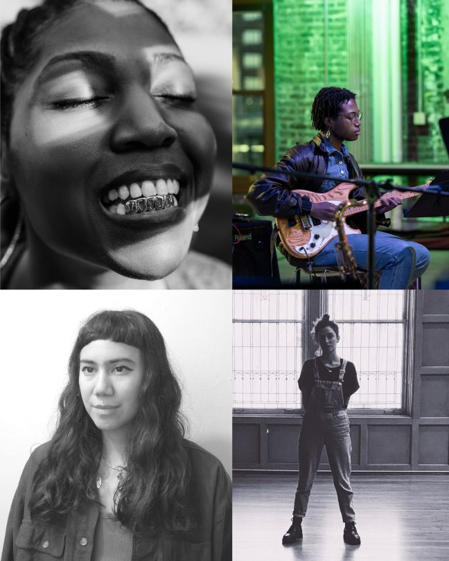 <p>(Composite left to right) Kamari Bright. Photo: Rubin Quarcoopome. Jai Lasker. Photo: Mark Harazim. ralph salazar. Photo: Brian Henkel. Sadaf Sadri. Photo: Chari Smith.</p>
