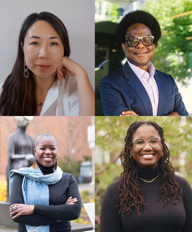 <p>Image (top left to right): Lucy Kim, Osagie K. Obasogie, Linda Oyesiku, Temi Odumosu. Linda Oyesiku portrait: Photo: Melanie Marshall</p>
