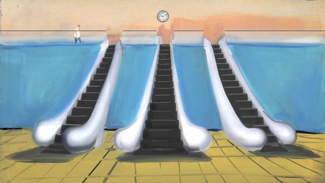 <p>Tala Madani (Tehran, Iran b. 1981). <em>Mr Time</em> [still]. 2028. Single-channel color animation, 7 min 4 sec. Courtesy David Kordansky Gallery, Los Angeles.</p>
