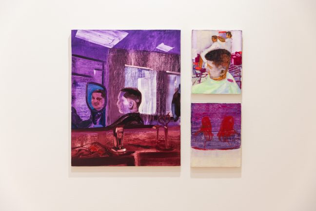 <p>Kyler Pahang. <em>Every Two Weeks</em>. 2024-2025. Oil on canvas over wood panel. Courtesy of the artist. [Installation view, <em>2025 University of Washington MFA + MDes Thesis Exhibition,</em> Henry Art Gallery, University of Washington, Seattle. 2025]. Photo: Jacob Chung</p>
