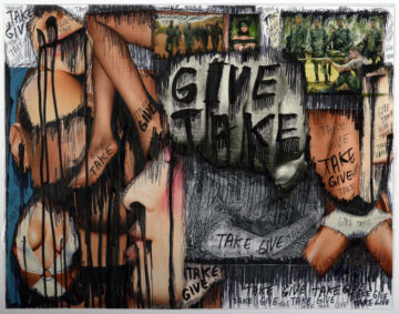 <p>Thomas Hirschhorn. <i>Series KS-46</i>. 2002. Collage and ink drawing on paper with synthetic polymer sheet. Henry Art Gallery, gift from the Collection of Steven Johnson and Walter Sudol, 2010.150.</p>
