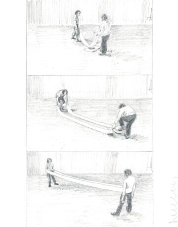 <p>Franz Erhard Walther. <i>Nachzeichnung</i>. 1971. Pencil on paper. Image courtesy of Galerie Jocelyn Wolff.</p>
