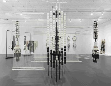 <p>Installation view of <em>ERIC-PAUL RIEGE: ojo|-|ólǫ́ </em>at The Bell, Brown University, 2025. Photograph by Julia Featheringill. Courtesy of The Bell / Brown Arts Institute.</p>

