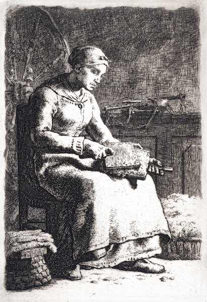 Jean-François Millet, La Cardeuse (The Woolcarder), 1855-1856.